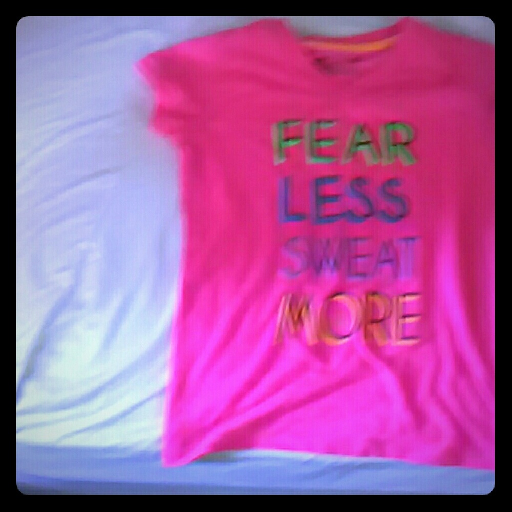 A pink shirt